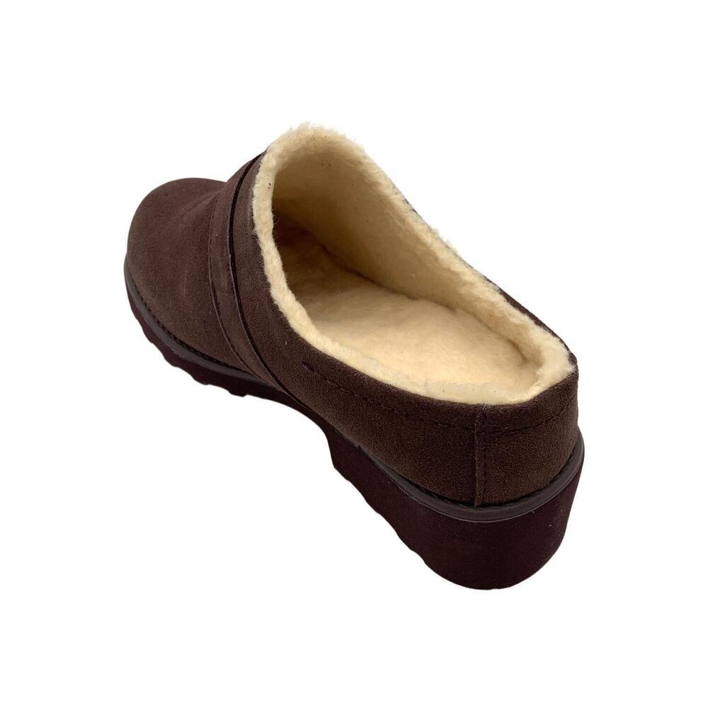 BEARPAW Women's Scottie Suede Clog w Rain and Stain Repellent Fig - Medium - Picture 3 of 3